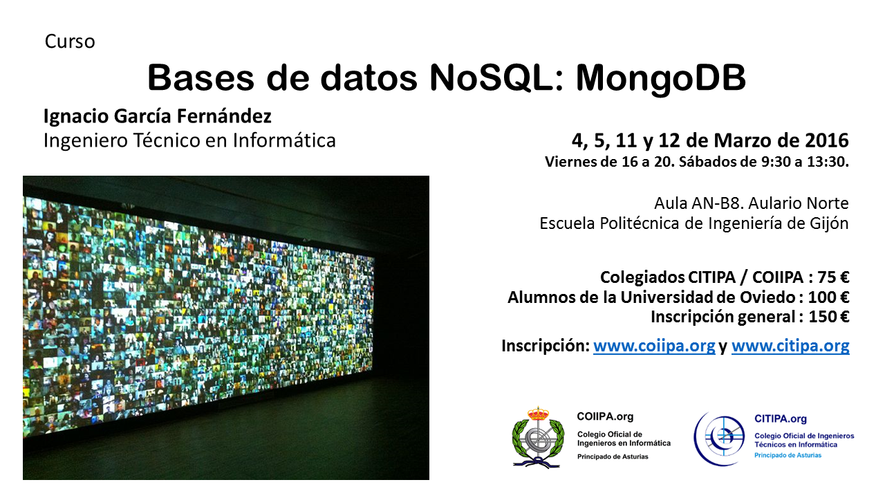 Curso MongoDB. Marzo 2016.